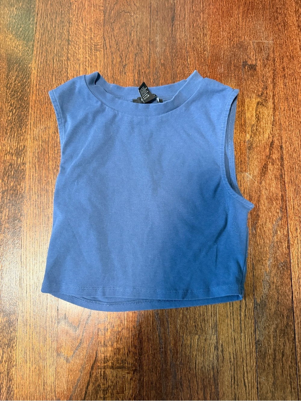 Forever 21 Blue Cropped sleeveless top